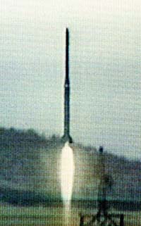 A rocket, which North Korea claims is carrying a satellite