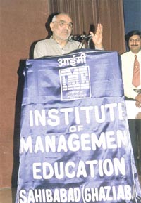 Dr Sahib Singh Verma speaking at the seminar
