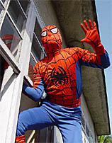 A man dressed as Spider-Man created sensation in Guwahati