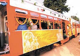 The famed tramcar of Kolkata