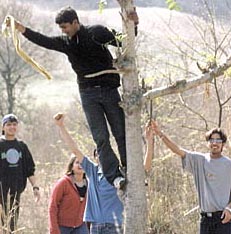 Students enjoying themselves at Dum Duma Lake during an Integrity Workshop