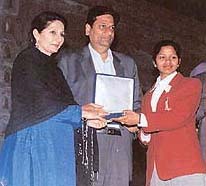 Mrs Preneet Kaur, Patiala MP, honours Sunita Rani on Sunday