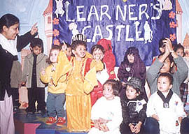 Children making merry at Learner’s Castle on the occasion of International Learner’s Day