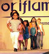 Young models sashay down the ramp