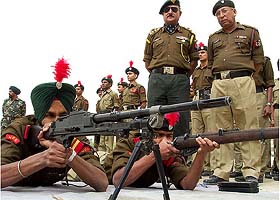 Cadets undergo training during a NCC camp