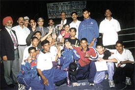 The SAI Central Regional Centre boxing team with SAI executive director
