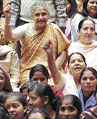 Delhi Chief Minister Sheila Dikshit at a function on the eve of International Womens Day 