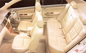 Luxury personified: The plush upholstery of Corolla