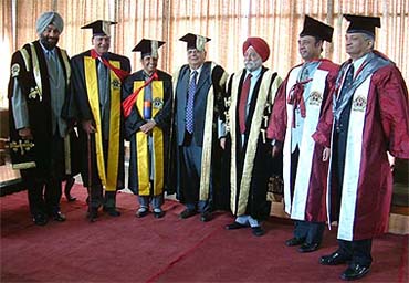 Dr Anil Kakodkar, Chairman, Atomic Energy Commission, Dr Arun Nigavekar, Chairman, University Grants Commission, Dr S.P. Singh, Vice-Chancellor, GNDU, Gen J.F.R Jacob, Chancellor, Dr Kiran Bedi, IPS, Mr Sunil Dutt, MP and Dr. Satwinder Singh, Pro Vice-Chancellor