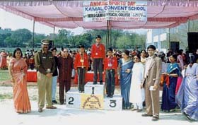 Winners of the annual sports day meet, Kamal Convent School