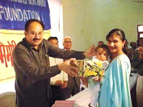 Delhi Health Minister A. K. Walia at a health camp