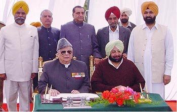 Mr Joginder Singh Mann, Mr Darbari Lal, Mr Harnam Das Johar, Mr Tripat Rajinder Singh Bajwa and Mr Malkiat Singh Birmi