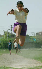 JUMPING FOR A MEDAL