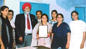 Ms Nisha Bhatti, who was declared the Brave Woman of the Year by the International Human Rights Organisation