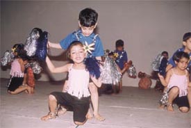 Kids of nursery and preparatory classes of Ahlcon International School
