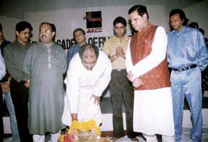 The mahurat of Boney Kapoor-Sandeep Marwah film Run, held at Noida recently