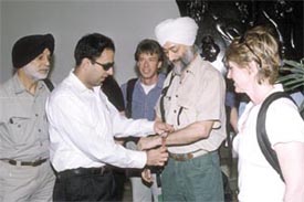 Timex presents a memento to leader of the Andaman expedition Mandeep Singh Soin