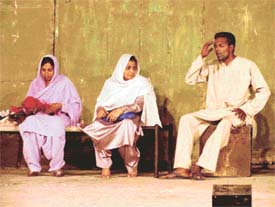 A scene from "Kangiari", a play directed by Tirlochan Panesar and presented by the Rang Manch Rang Nagri