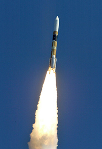 A rocket carrying Japan's first spy satellites take off from Tanegashima Space Centre