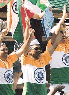Indian fans had turned out in full strength to cheer the team