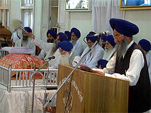 Mr Hardalbir Singh Shah, general secretary of the SGPC, presents the Budget