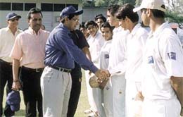 Chief of communications Debajit Rath inaugurates the SAIL Trophy Cricket Tournament 