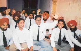 Members of the Organisation of the Young Lawyers stage a dharna