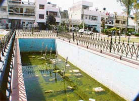 A non-functional fountain in the Kitchlu Nagar locality has turned into a garbage dump