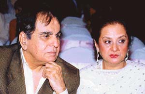 The actor with his wife Saira Banu