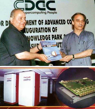Union Communication and IT Minister Arun Shourie along with IT Secretary R.R. Shah inaugurating Param Padma.