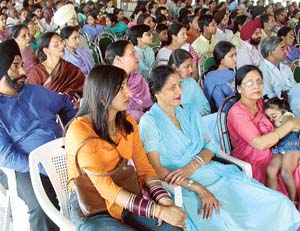 The audience during Maat Pita Sanatan Divas organised at the Dev Samaj College of Education