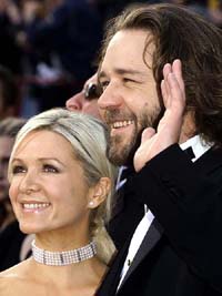 Actor Russell Crowe and girlfriend Danielle Spencer