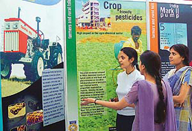 Students visit an exhibition that was inaugurated at the Central Scientific Instruments 