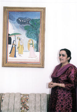 Manjit Sodhi and her Mughal painting