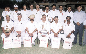 The victorious Jawaharlal Nehru Sports Trust team