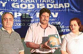 Kapil Dev releases Neeru Khattar’s book, titled ‘My God is Dead’, at the Chandigarh Club