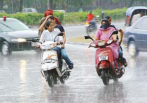 Revelry was in the air today as sun took a backseat, paving the way for silver rain drops that filled young hearts with joy in Chandigarh on Saturday.