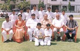 The Ganga School team, which finished as runners-up in the Pankaj Jain Cricket tournament