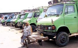 Tempo and light motor vehicle operators joined the truckers strike in the Capital