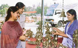 Visitors at the North India Trade and Cultural Fair which was inaugurated 