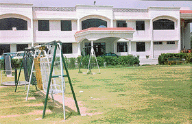 A view of Narain Public School, Sanaour Road, Patiala