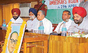 Babu Parmanand, Governor of Haryana, presides over a seminar on 'Dr Ambedkars Vision of Modern India'