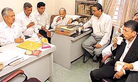Lawyers relaxing in their chambers