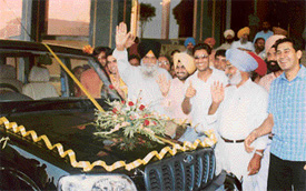 Mr Jasdev Singh Jassowal being felicitated at his 69th birthday