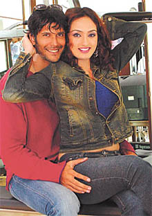 Bollywood actor and model Milind Soman and fresher Natanya Sen, who were in the Capital on Wednesday to promote their film Surya