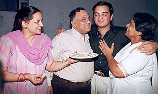 Ankur Garg gets a hug from his parents after topping the IAS examination