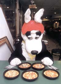 Kids could run into Pizza Pooch, if they happen to walk into a Pizza Hut this season.