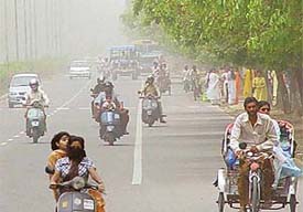 Chandigarh was engulfed by dust for the second consecutive day