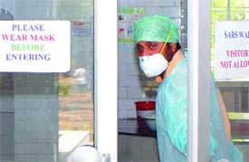 Any attempt to suddenly bring down high fever can mask the symptoms of SARS