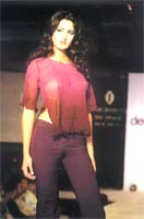 A model in Deepika Govinds creation